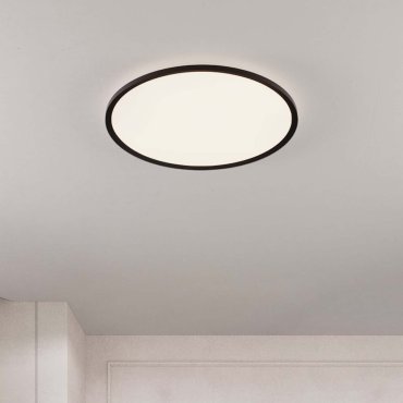 Nova Luce Aoton - plafonnier - Ø 60 x 5 cm - 55W dimmable LED inclus - noir sablé