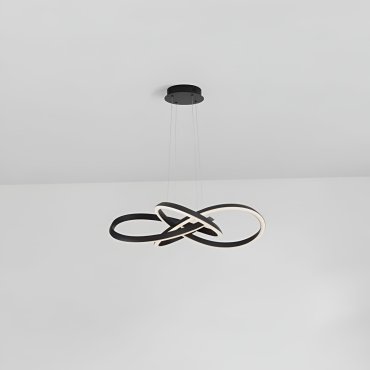 Nova Luce Amara - suspension - 68 x 120 cm - 54W LED dimmable inclus - noir sable