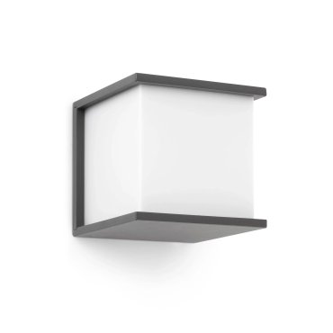 Faro Kubick - applique murale - 16,5 x 16,5 x 16,5 cm - IP44 - gris foncé