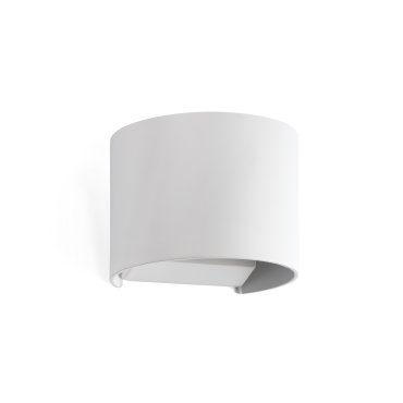 Faro Sunset - applique murale - 14 x 11 x 11,1 cm - 6W LED inclus - IP54 - blanc givré