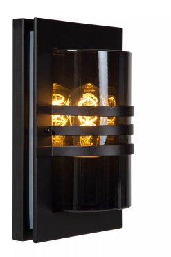Lucide Privas - applique murale extérieure - 22 x 12,7 x 33 cm - IP44 - noir