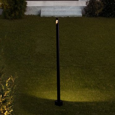 Nova Luce Luxor - lampe de jardin - Ø 8 x 90 cm - 8W LED inclus - IP65 - noir sablé