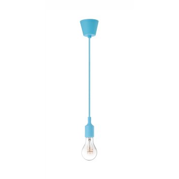 Nova Luce Swing - lampe suspendue - Ø 4,5 x 100 cm - bleu ciel
