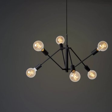 Lucide Lester - lampe suspendue - Ø 50 x 150 cm - noir