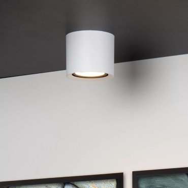 Lucide Fedler - spot en saillie - Ø 12 x 8,5 cm - 12W LED dimmable inclus - dim to warm - white