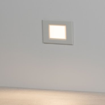 Nova Luce Rudy - applique encastrée - 12 x 8 x 4,7 cm - 3W LED inclus - IP65 - blanc sablé