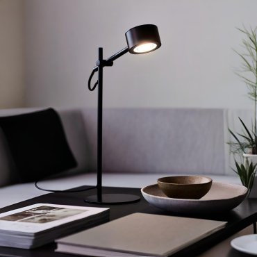 Nordlux Clyde - lampe de table - 25,5 x 15 x 40,7 cm - gradateur à 3 niveaux - 5,5W LED inclus - noir