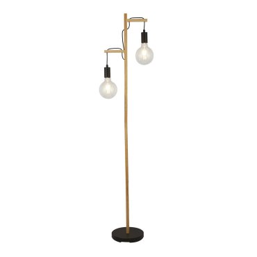 Searchlight Woody - lampadaire - 29 x 154,5 cm - noir et brun