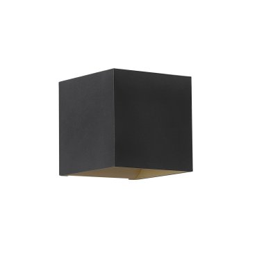 Searchlight Cube - applique murale - 9,7 x 9,7 x 9,7 cm - noir avec or