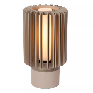 Lucide Lambres - lampe de table - Ø 15 x 27 cm - taupe