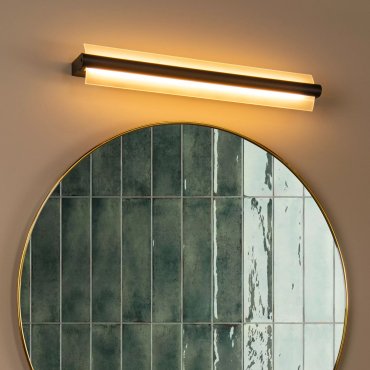 Lucide Wanda - applique murale - 60 x 10,2 x 8,9 cm - 19W LED inclus - IP44 - noir