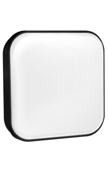 Century Italia Simply - lampe murale/plafonnier - 22 x 7,3 x 22 cm - 24W LED inclus - IP65 - noir