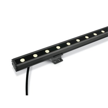 ONE Light LED Wall Washers - spot - 100 x 6 x 3,1 cm - 24 x 1W LED dimmable inclus - IP66 - gris - couleur de lumière blanc chaud