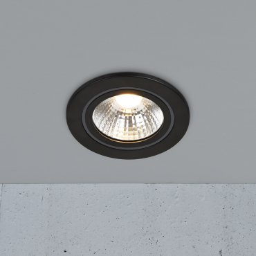 Nordlux Alec 1-Kit - spot encastré - Ø 95 mm, Ø 80 mm encastré - gradateur 3 niveaux - 6,1W LED inclus - IP44 - noir