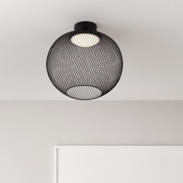 Nova Luce Kinetic - plafonnier - Ø 40 x 40 cm - 19W LED inclus - noir mat