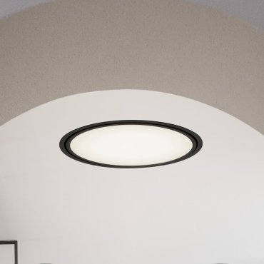 Nova Luce Perfect Profile Trimless - spot encastré sur télécommande (incl.) - Ø 1045 mm, 1030 mm encastré - 120W LED dimmable inclus - 2700K-6000K - noir