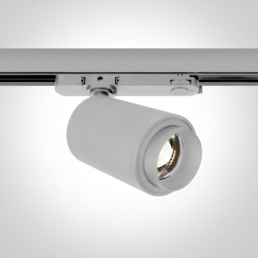 ONE Light COB Cylindre zoomable - spot sur rail - Ø 8,5 x 13,5 cm - 30W LED inclus - blanc