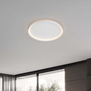 Nova Luce Ormi - plafonnier - Ø 60 x 7 cm - 48W dimmable LED inclus - blanc sablé