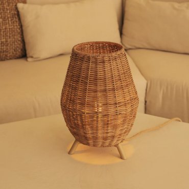 New Garden Saona - lampe de table - Ø 22,5 x 32,5 cm - rotin