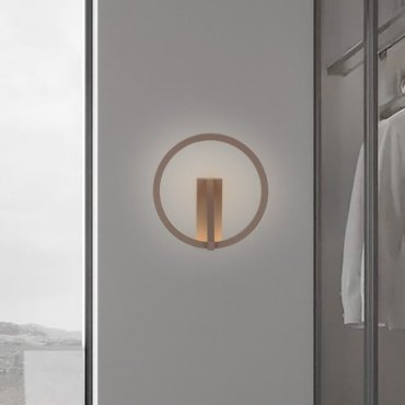 Nova Luce Tilia - applique murale - Ø 22 x 10 cm - 10W LED inclus - café moka