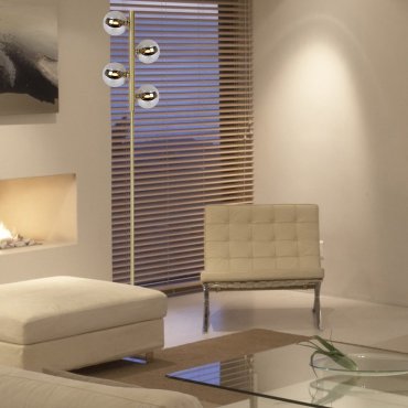 Lucide Tycho - lampadaire - 154 cm - or mat