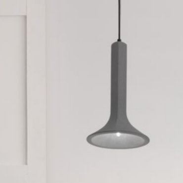Nova Luce Dylan - suspension - Ø 22,3 x 150 cm - gris