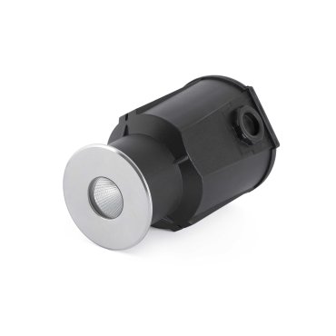 Faro Salt Asimetric - spot rond pour l'extérieur - Ø 90 mm, Ø 90 mm à encastrer - 7W LED inclus - IP67 - inox satiné