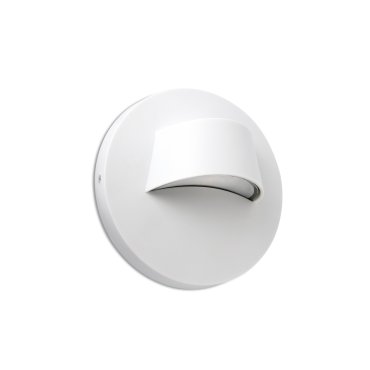 Faro Brow - applique murale - Ø 12 x 7 cm - 3W LED inclus - IP44 - blanc mat