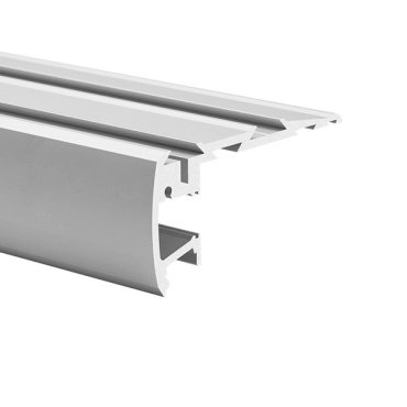 Klus STEP - Profilé LED pour bordures de marches - 4,1 x 8 cm - argent anodisé