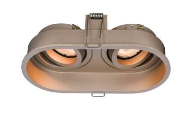 Artdelight Rex2 - spot encastré - 175 x 92 mm, 2 x Ø 86 x 81 mm - champagne