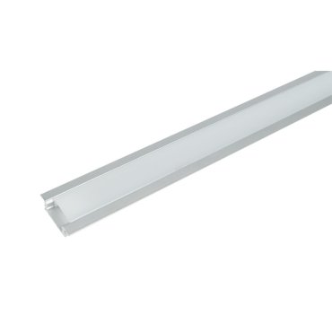 Elmark Elm718/2 - profilé aluminium pour bande LED avec couvercle en PVC mat - encastré - longueur 1 mètre