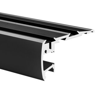 Klus STEP - Profilé LED pour bordures de marches - 4,1 x 8 cm - noir
