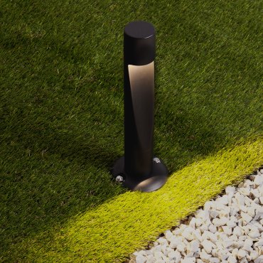 Nova Luce Nooi - lampe de jardin - Ø 10,5 x 30 cm - 6W LED inclus - IP65 - anthracite foncé