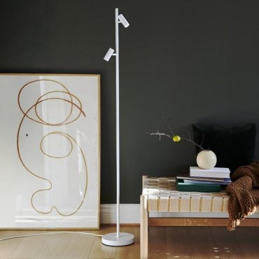 Nordlux Omari - lampadaire - 3 x 20 x 141 cm - 3 niveaux de gradation - 2x 3,2W LED inclus - blanc