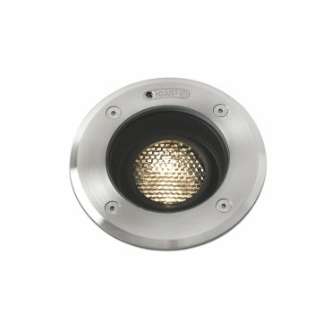 Faro Geiser Orientable - spot rond pour l'extérieur - Ø 130 mm, Ø 165 mm à encastrer - 7W LED inclus - IP67 - acier inoxydable satiné - 38 degrés