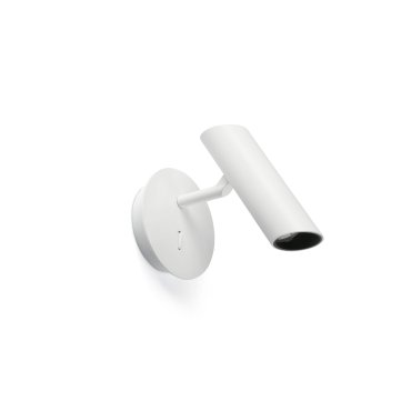 Faro Leo - applique murale avec interrupteur - Ø 10 x 16 cm - 3,5W LED inclus - blanc mat