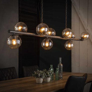 Vico Tower - lampe suspendue - 165 x 32 x 150 cm - vieil argent