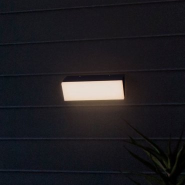 Nova Luce Keen - applique murale extérieure - 30 x 10 x 11,5 cm - 20W LED inclus - IP65 - anthracite foncé