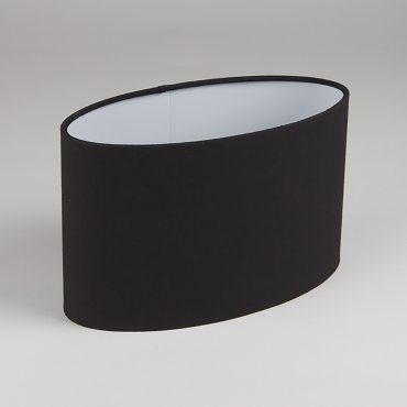 Abat-jour ovale - 45 x 30 cm - noir