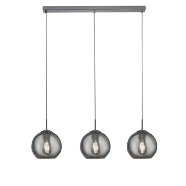 Searchlight Balls - lampe suspendue - 81 x 15 x 147 cm - chrome et verre fumé