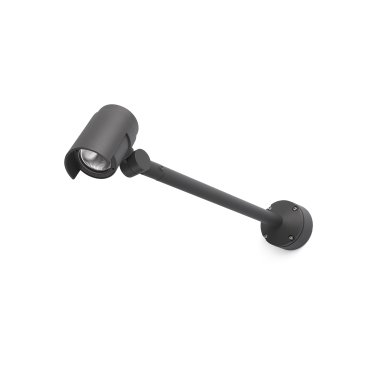 Faro Foc - applique murale extérieure - Ø 10 x 58 x 13 cm - 16W LED dimmable inclus - IP65 - gris foncé