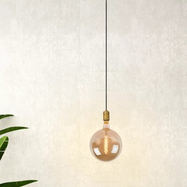 Lucide Jova - Lampe suspendue - Ø 12 x 4,6 x 140 cm - Or mat / Laiton