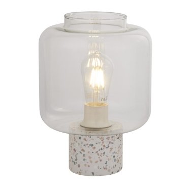 Searchlight Vessel - lampe à poser - Ø 20 x 28 cm - transparent et blanc