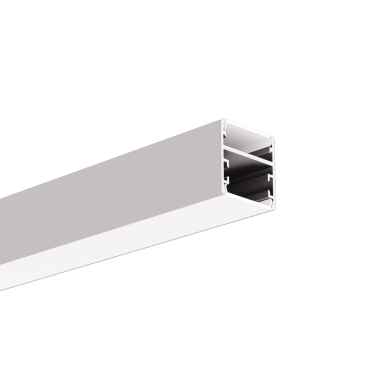 KLUS Glaza-Duo - profilé LED suspension up/down - 2,62 x 2,62 cm - argent anodisé