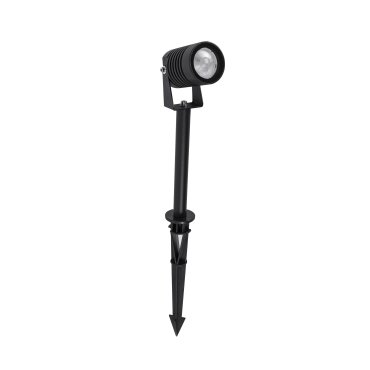 Nova Luce Stake - spot de sol sur piquet - 5 x 7 x 45 cm - 5W LED inclus - IP65 - noir