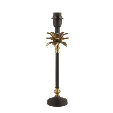 Searchlight Palm - pied de lampe à poser - Ø 11 x 45 cm - laiton satiné et noir