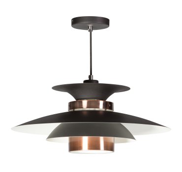 ETH Potenza - suspension - Ø 50 x 200 cm - noir et cuivre