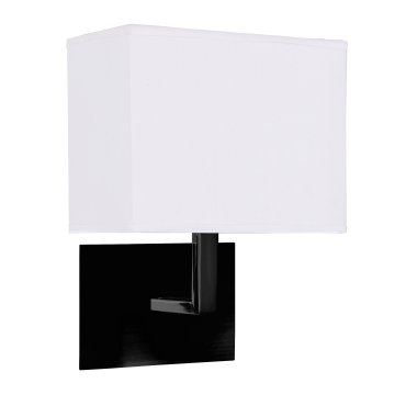 Searchlight Hotel - applique murale - 20 x 26 cm - noir et blanc mat
