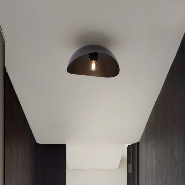 Nova Luce Opsi - plafonnier - Ø 30 x 15 cm - noir sablé