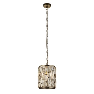 Searchlight Bijou - lampe suspendue - Ø 22 x 150 cm - laiton antique et champagne